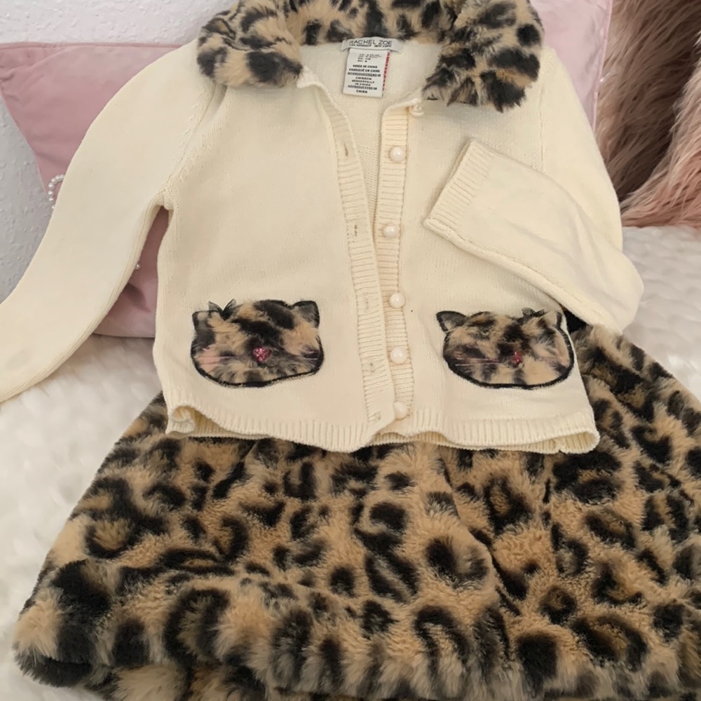 Rachel Zoe Girls Faux Fur Skirt Set
